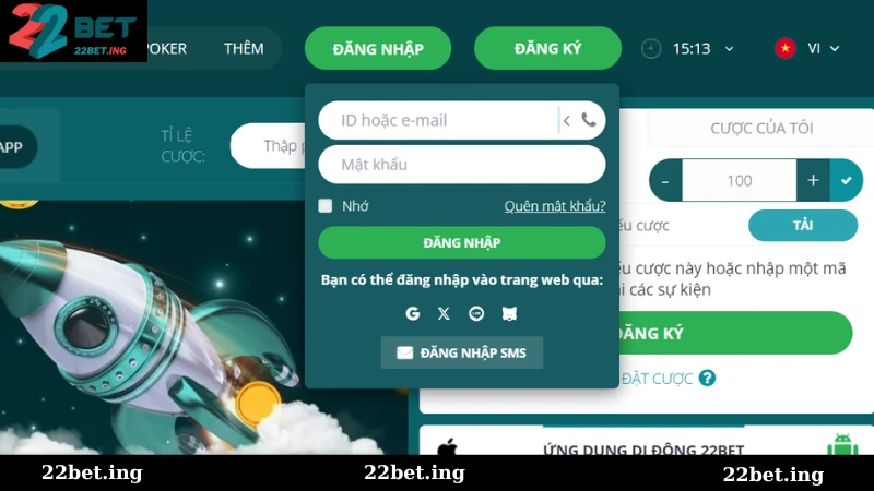 Đăng nhập 22Bet